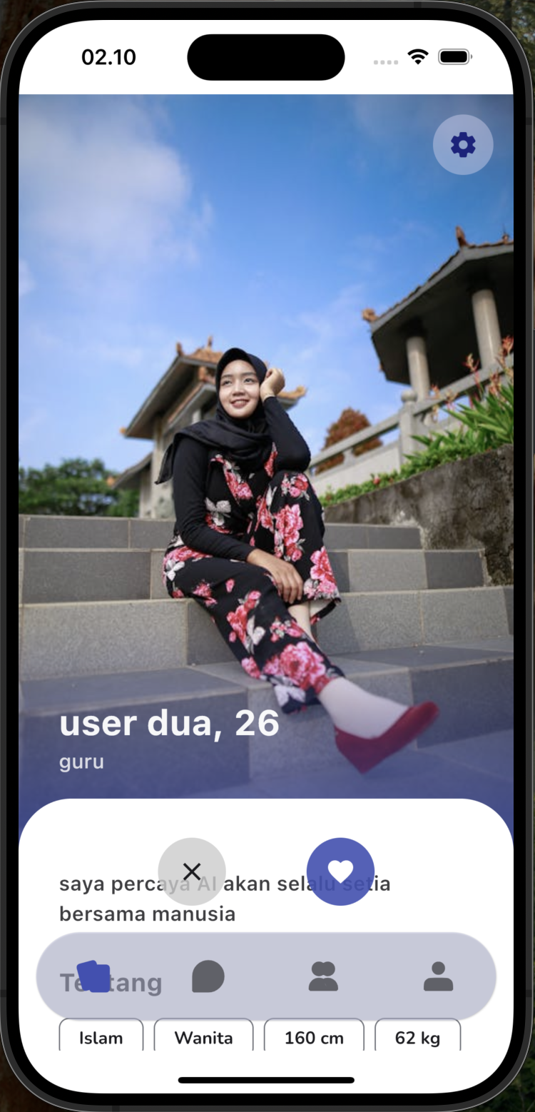 Pratinjau Aplikasi Nyambung - Profil Pengguna